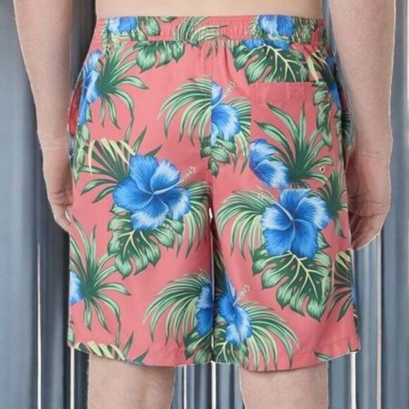 Ocean Pacific Coral Hibiscus Tropical Mens 9" Board Swim Shorts Lined NEW XL - Picture 3 of 8